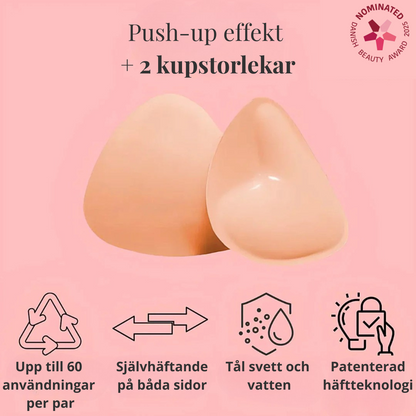Självhäftande inlägg med push up